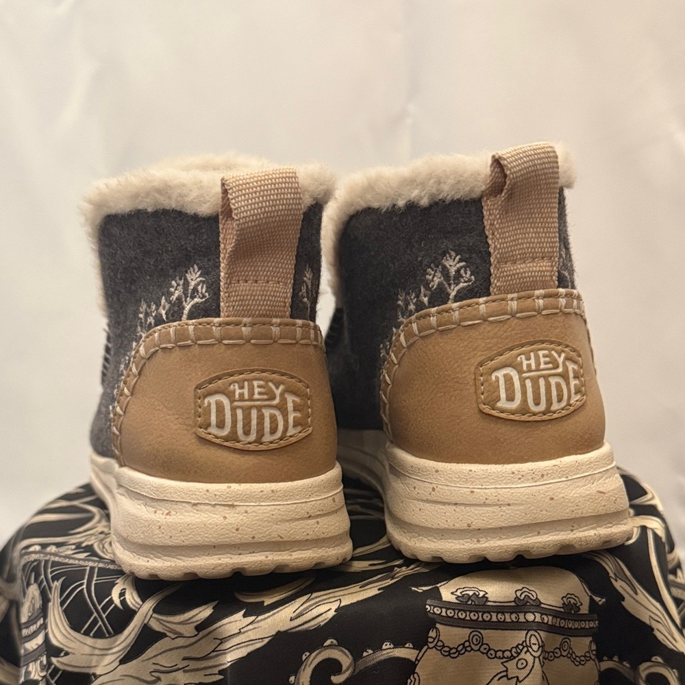 Hey Dude Brown and Gray ankle boots